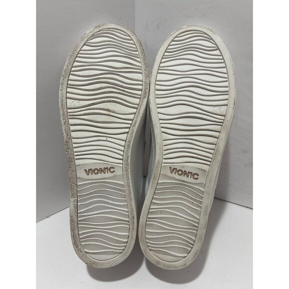 Vionic Sneakers Women’s walking Bobbi Size 8.5 White gold  Leather strappy - Picture 5 of 7